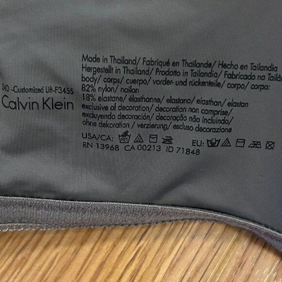 NWOT Calvin Klein Dark Grey Bra - 34D - Picture 4 of 6